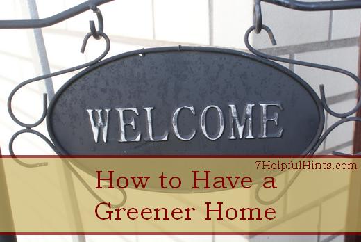 how to have a greener home