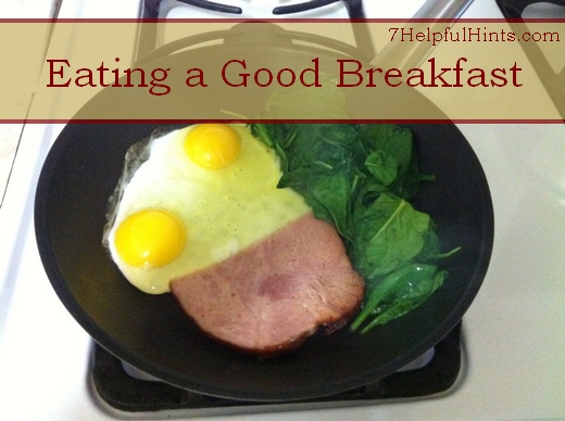 eating a good breakfast
